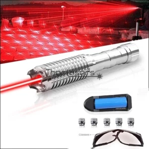 Adjustable Focus 650nm Red Laser Pointers Visible Beam Charger & Battery - Bild 1 von 11