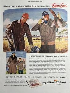1946 Albert Richard Sportswear Spun Sun Fibergals Coats Warm Hunter VTG Print Ad - Picture 1 of 1
