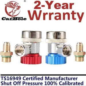 HVAC A/C AC Air Condition Couplers Quick Adapters Manifold Gauge Gas T Connector - Picture 1 of 8