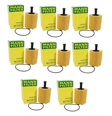 全新 8 件套发动机机油过滤器 Mann 适用于奥迪 A3 TT Quattro 大众高尔夫捷达甲壳虫 — 第 1/2 张图片