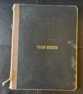 1962-70 POISON REGISTER Book Records Signatures Full Oddities Akron Ohio RARE - Picture 1 of 9