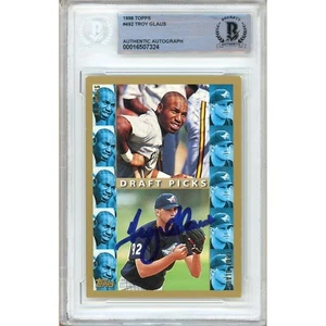 Troy Glaus Auto 1998 Topps #492 RC Anaheim Angels Signed Card Beckett BAS Slab - Picture 1 of 6