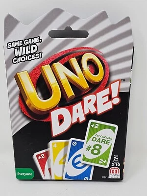 UNO DARE Card Game with 112 Cards, Matching and Wild Dare Twists, Night...  - Image 1 of 2
