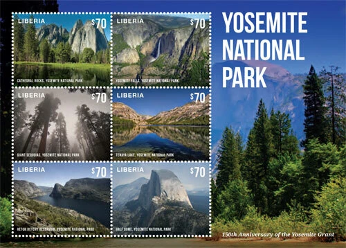 Liberia - 2013 - YOSEMITE NATIONAL PARK - Sheet of 6 Stamps - MNH - Image 1 of 1