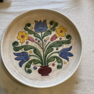 Piatto da parete in ceramica originale Gmundner piatto decorativo floreale Austria - Foto 1 di 3