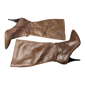 Vince Camuto Women's Calf Boots Pointed Toe Side Zip Leather Brown Size 7.5M - Picture 1 of 7