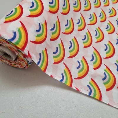 Rosa Regenbogen Polybaumwolle Stoff Regenbogen Wolken Stolz Material Nähen Handwerk