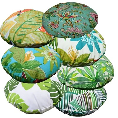 Flat Round Shape Cover*A-Grade Cotton Canvas Floor Seat Chair Cushion Case*Lf5 - Image 1 of 2