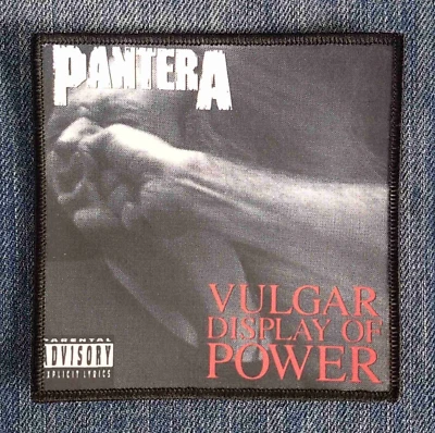 Pantera Vulgar Display Of Power Sublimated Printed Patch | Heavy Metal Band Logo - Image 1 of 2
