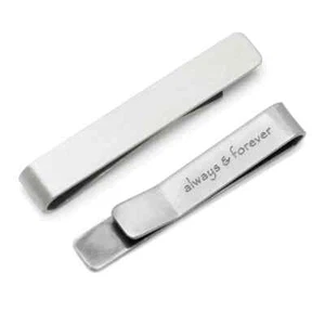 Always and Forever Hidden Message Tie Bar - Zdjęcie 1 z 5