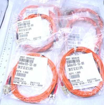 Legrand Lot of 10 Fiber Jumper Multimode Cable 3M ST SC 62.5 DPX 810-132-009 New - Image 1 of 4