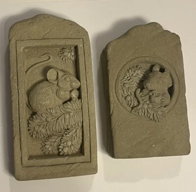 Set Of Carruth Studios Plaques, 1996, Field Mouse #1 and #2 - Image 1 of 4