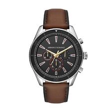 Mens Wristwatch ARMANI EXCHANGE ENZO AX1822 Chrono Leather Brown Black