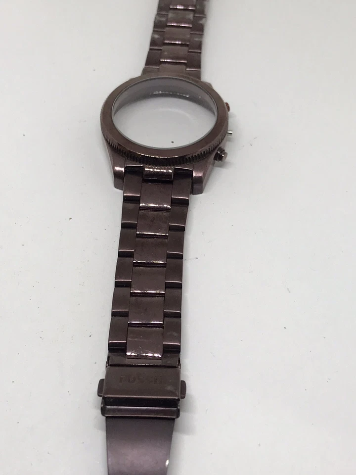 Reloj Fósil Pulsera Eslabones Estuche Piezas Cristal Cierre Usado Correa Mujer 18mm Z654 Foto 1 de 4