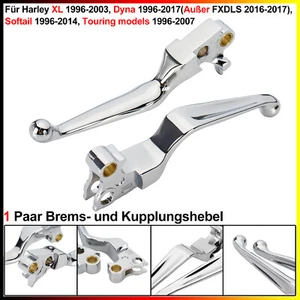 Für Harley XL/Dyna/Softail/Touring Modelle 1 Paar Chrom Brems und Kupplungshebe - Bild 1 von 18
