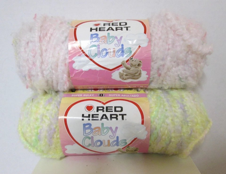 1 Skein Red Heart 婴儿云 #6 4.5 盎司 - 选择蜂蜜多色或粉红色漩涡 — 第 1/1 张图片