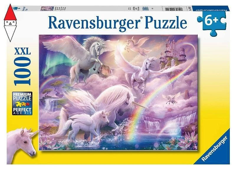 PUZZLE RAVENSBURGER PUZZLE 100 PZ UNICORNO PEGASO - Immagine 1 di 1
