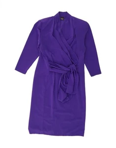 FIORELLA RUBINO Womens Long Sleeve Maxi Dress UK 16 Large Purple Polyester DA31 - Picture 1 of 4
