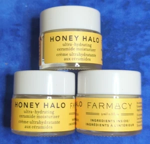 3 x Farmacy Honey Halo ultra-feuchtigkeitsspendende Ceramid-Feuchtigkeitscreme je 0,3 Unzen Reisegröße - Bild 1 von 2