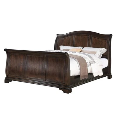 Cama de trenó Picket House Furnishings Conley Cherry Queen em cereja - Imagem 1 de 3