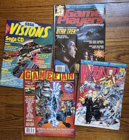 Vintage Lot 4 GAMEFAN Game Players Wizard Sega Visions Magazine Video Star Trek