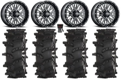 ITP Momentum 15" Wheels Milled 33" Outlaw Max Tires Honda Pioneer 1000 / Talon — 第 1/4 张图片