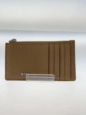 Estuche para tarjetas de cuero para hombre Hugo Boss, marrón, color liso, 50492113 Foto 1 de 4