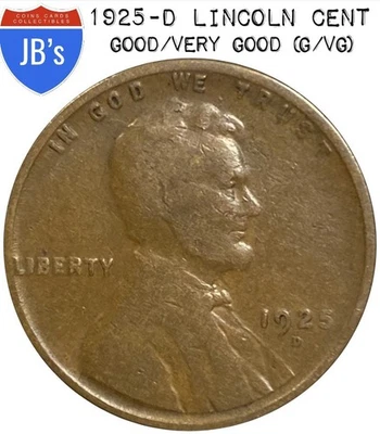 1925-D Lincoln Wheat Cent - Circulated Good/Very Good (G/VG) - Image 1 of 4
