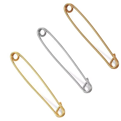 Collar Pins for Men Safety Pin Style Tie Bar for Wedding Business 3 Pcs - Image 1 of 4