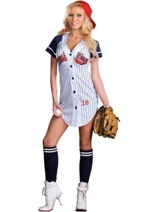 Adults Women's Baseball Grand Slam Player Costume 1X-2X 16-20 - Picture 1 of 1