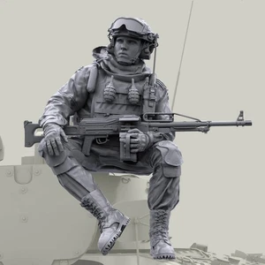 1/35 Modern Russian Machine Gunner Resin Model Unassembled and Unpainted Kit - Picture 1 of 20