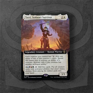 Tazri, Stalwart Survivor •Borderless• Rare Human Warrior, MOM the Aftermatch - Picture 1 of 2