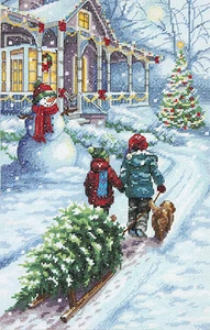 Kit Punto de Cruz ~ Dimensiones Tradición Navidad Invierno Escena #70-08960 - Imagen 1 de 4