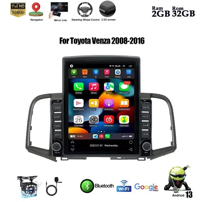 For Toyota Venza 2008-2016 9.7" Android 13 Carplay Car Stereo GPS Radio Navi 32G - Imagem 1 de 4