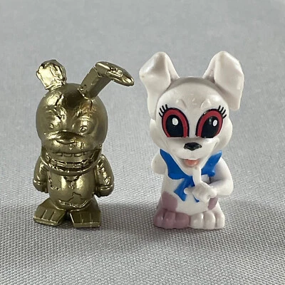 Lot of 2 FNAF Security Breach 1.5" Micro Figures: Gold Burntrap & Vanny ness - Image 1 of 4