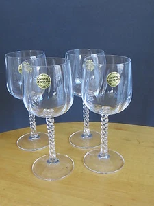 Wine Glasses By Cristal D’arques Set Of 4 Crystal Barware /  Wine Bar France - Picture 1 of 4