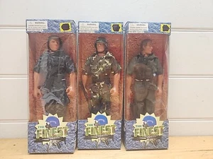 3× The Finest Action Figures Soldiers Dolls By Kai Jal NOS 2000 12" joe Style - Picture 1 of 3