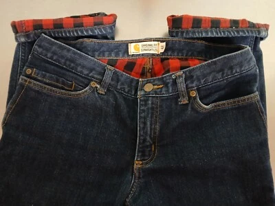 Carhartt Women's Flannel Lined Work Original Fit Jeans Size10 Tall Clean! - Image 1 of 4