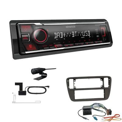 Kenwood DAB+ Media Receiver Autoradio Bluetooth für Seat Mii ab 2011 schwarz - Bild 1 von 4