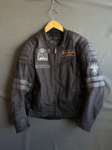 Power Trip Motorcycle Jacket Mens Small Black Biker Live The Ride Shoulder Pad - Picture 1 of 9