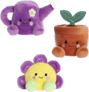 Aurora 3 Palm Pals - Flo Watering Can, Fallon Flower, Terra Plant Stuffed Animal - Picture 1 of 7