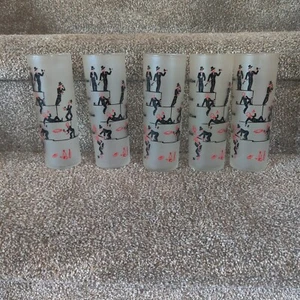 VINTAGE FEDERAL GLASS WHAT LEVEL ARE YOU HUMOROUS TALL COLLINS GLASS - Picture 1 of 7