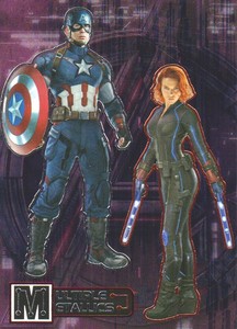 2015 Avengers Age of Ultron Metallics Double #MD-2 Black Widow/Captain America