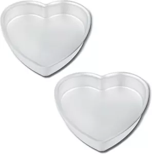 New-10 Inch Heart Shaped Cake Pans,2 Inch Deep,Aluminum Heart Shaped Cake Pan,Sa - Picture 1 of 5