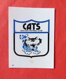 1984 SCANLENS VFL Sticker: GEELONG (Cats) - Emblem #46 - Picture 1 of 2
