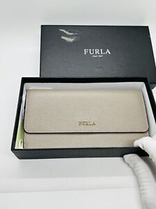 FURLA Bi Fold Wallet Leather Moonstone B30 Classic P PS82 NWT