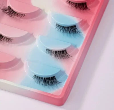 5 Pairs Half Lashes Natural Invisible Band Short Natural Look False Eyelashes - Image 1 of 4