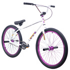 R4 Pro 26" Complete White or Chrome W/Purple Wheels BMX Bicycle, Adult/Youth