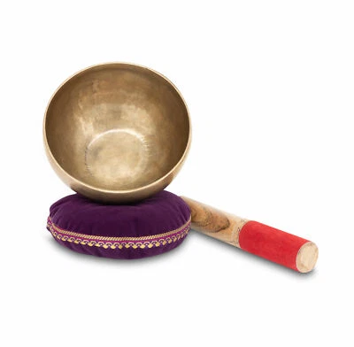 Omshanti Klangschale Meditation Singing Bowl 13cm Kissen Schlägel Komplett Set - Bild 1 von 4