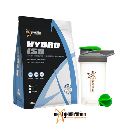 HYDRO ISO WHEY PROTEIN ISOLATE PROTEIN POWDER 1 XFREE SHAKER 1.5KG